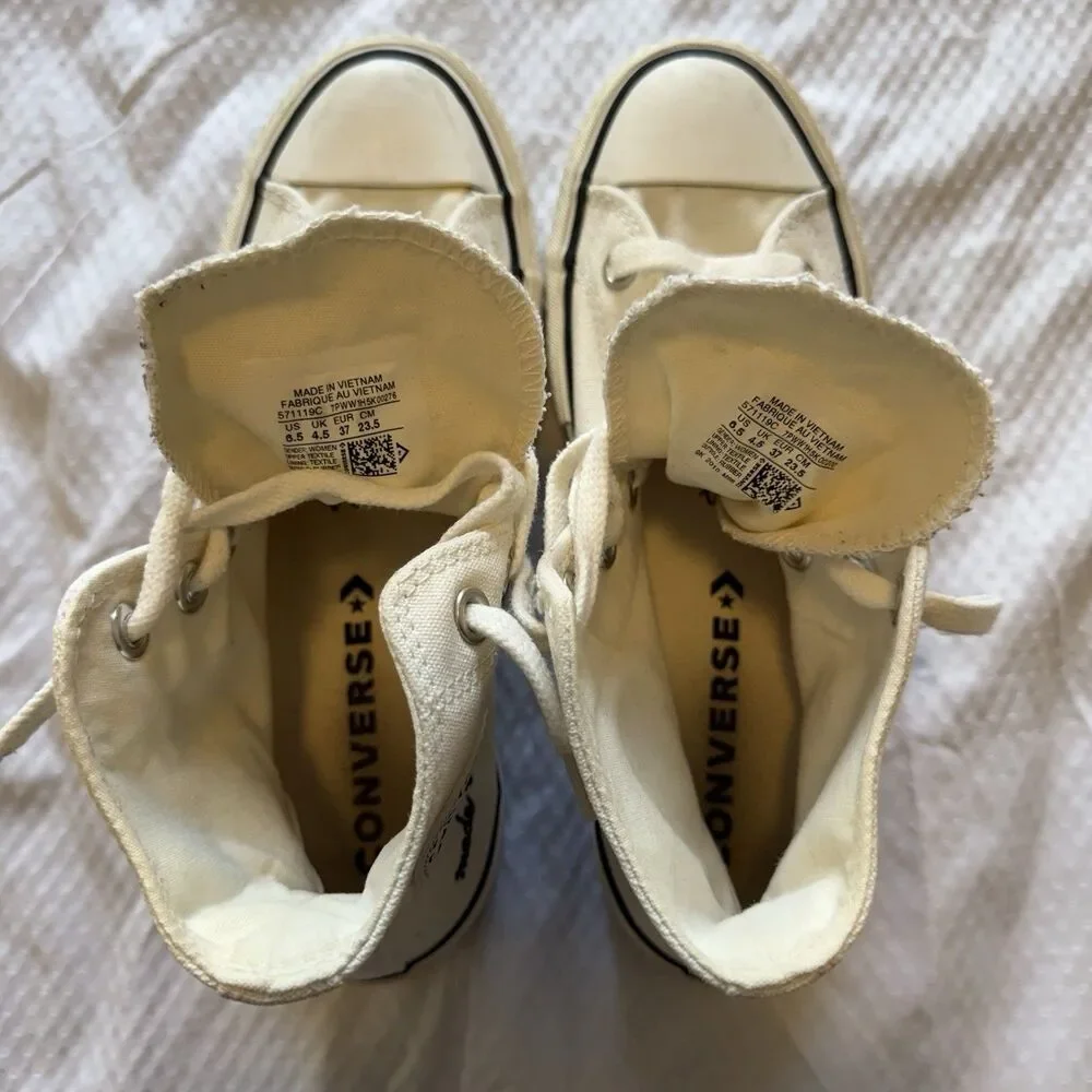 Converse Chuck Taylor Lift Hi Made With Love Platform Sneakers Women 6.5